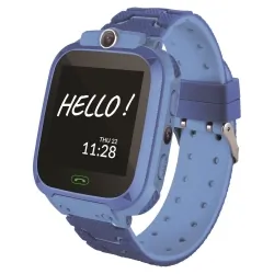 Zestaw dla dzieci zegarek smartwatch Maxlife Kids Watch MXKW-300 niebieski + głośnik bluetooth Forever Willy ABS-200