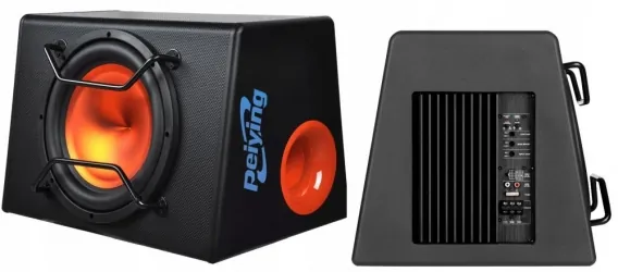 Subwoofer basowy aktywny Peiying 500W skrzyniowy z wzmacniaczem