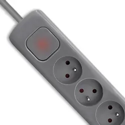 Listwa antyprzepięciowa Qoltec 2xUSB 4 gniazda z uziemieniem 1.8m szara