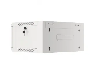 Szafa instalacyjna RACK wisząca 19'' 15U 570x450 drzwi szklane szybki montaż Lanberg (flat pack) - szara