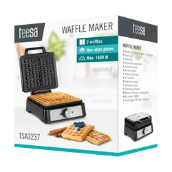 Gofrownica na 2 gofry TEESA Inox 1600W