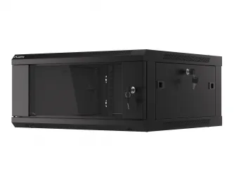 Szafa instalacyjna RACK V2 wisząca 19&#039;&#039; 4U 600x600 drzwi szklane Lanberg  - czarna