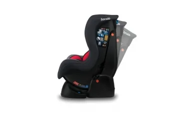 Fotelik samochodowy LIONELO LIAM 0-18 kg RWF - czerwony