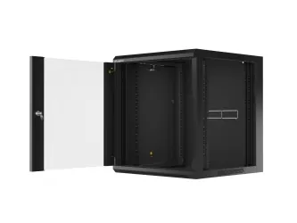 Szafa instalacyjna RACK wisząca 19'' 12U 570x600 drzwi szklane Lanberg  - czarna