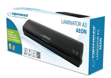 Laminator do dokumentów A3 Esperanza AEON dwa rodzaje laminacji na zimno i na gorąco