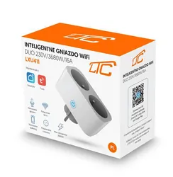 Podwójne gniazdo sieciowe z uziemieniem zdalnie sterowane gniazdko WiFi Smart Home LTC