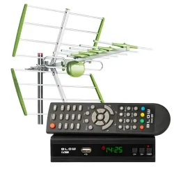 Cyfrowy zestaw DVB-T tuner DVB-T/T2 EV104 + antena kierunkowa DVBT08
