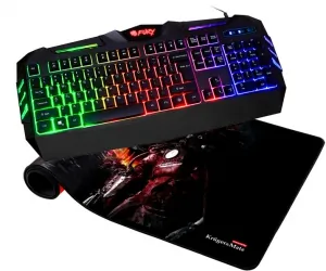 Klawiatura gamingowa podświetlana dla graczy FURY SPITFIRE + podświetlana mata