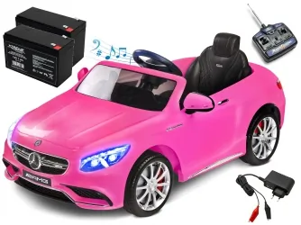 Samochód auto na akumulator Caretero Toyz Mercedes-Benz S63 AMG akumulatorowiec + pilot + akumulator + ładowarka - różowy