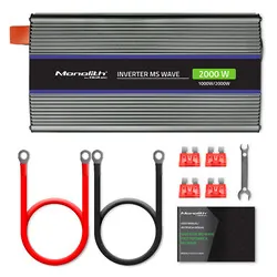 Przetwornica napięcia Qoltec Monolith 2000 MS Wave 12V/230V 1000W/2000W USB