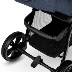 Wózek spacerowy LIONELO ANNET niebieski duże koła + moskitiera + ocieplacz na nóżki