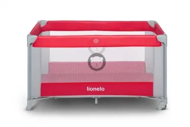 Kojec łóżeczko Lionelo Adriaa + torba + moskitiera - czerwone