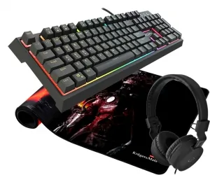 Klawiatura hybrydowa Genesis THOR 200 RGB podświetlana klawiatura + słuchawki + mata gamingowa XXL 89 cm dla graczy