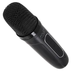 Głośnik przenośny do karaoke z mikrofonem bezprzewodowym  Adler AD 1199B SD USB AUX Bluetooth - czarny
