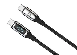Kabel USB-C/USB-C 100W Forever LCD 1m czarny