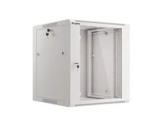 Szafa instalacyjna RACK wisząca 19&#039;&#039; 12U 570x600 drzwi szklane Lanberg  - szara
