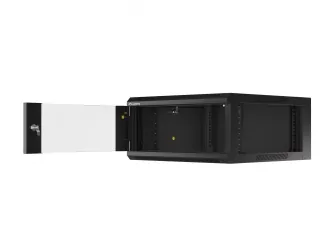 Szafa instalacyjna RACK V2 wisząca 19'' 4U 570x600 drzwi szklane Lanberg  - czarna