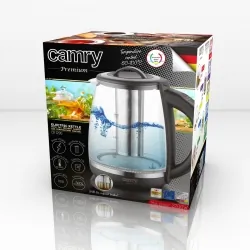Czajnik szklany 2,0 L z regulacją temperatury i zaparzaczem Camry CR 1290