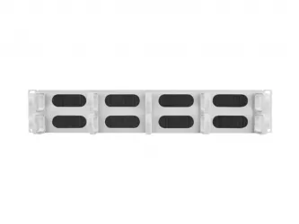 Organizer kabli LANBERG do szafy RACK 19" 2U z 10 uchwytami panel szczotkowany typ B szary