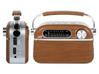 Przenośne radio retro LTC Nida Bluetooth z wbudowanym akumulatorem USB SD
