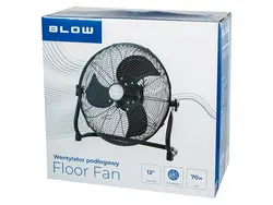 Cyrkulator wentylator podłogowy 12 cali 30 cm 70W - kolor czarny