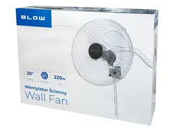 Cyrkulator wentylator ścienny 50 cm 220W do montażu na ścianie - kolor srebrny