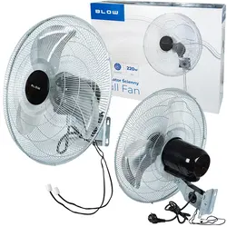 Cyrkulator wentylator ścienny 50 cm 220W do montażu na ścianie - kolor srebrny