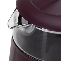 Czajnik elektryczny szklany LED z regulacją temperatury 1,7L Adler AD 1305 burgundowy