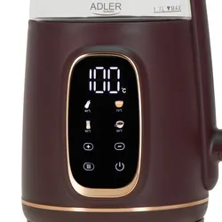Czajnik elektryczny szklany LED z regulacją temperatury 1,7L Adler AD 1305 burgundowy