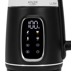 Czajnik elektryczny szklany LED z regulacją temperatury 1,7L Adler AD 1305 czarno-srebrny