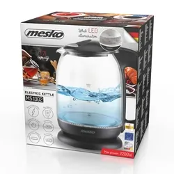 Czajnik elektryczny szklany Mesko MS 1302b 1,7 L - czarny