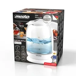 Czajnik elektryczny szklany Mesko MS 1302w 1,7 L - biały