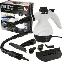 Czyścik myjka parowa Camry CR 7021 1500W  350ml zestaw funkcjonalnych końcówek