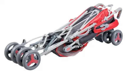 Wózek spacerowy  LIONELO ELIA + folia przeciwdeszczowa + moskitiera kolor czerwony