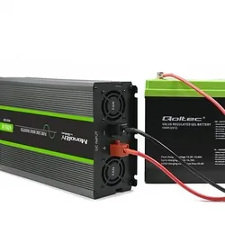 Przetwornica napięcia Qoltec Monolith 24V/230V 3000W/6000W USB LCD CZYSTY SINUS