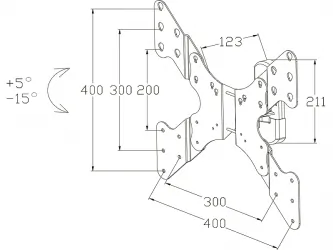 Uchwyt do telewizora LCD BLOW 23"-42" TYP X 