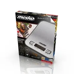 Elektroniczna metalowa waga kuchenna inox Mesko MS 3169 black do 5 kg