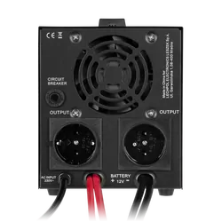 Zasilacz awaryjny Rebel POWER-1000-LFP4 przetwornica z funkcją ładowania 12V 230V 1000VA/700W CZYSTY SINUS