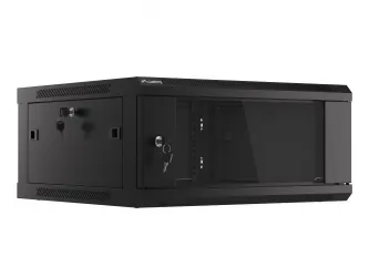 Szafa instalacyjna RACK V2 wisząca 19&#039;&#039; 4U 600x600 drzwi szklane Lanberg  - czarna