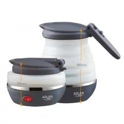 Elektryczny czajnik silikonowy turystyczny Adler AD 1279 0,6 L 750 W