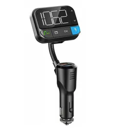 Podświetlany transmiter FM z zestawem głośnomówiącym BLOW Bluetooth 5.0   QC3.0   2,4A