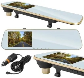 Wideorejestrator rejestrator samochodowy DVR w lusterku LTC LCD 4.3"