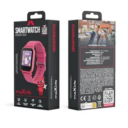 Zestaw dla dzieci kamera aparat Forever Smile SKC-100   zegarek smartwatch Maxlife Kids MXSW-200 różowy