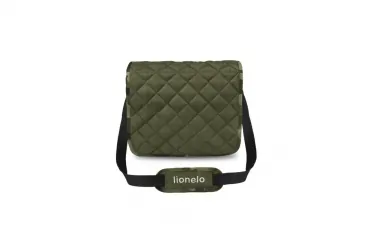Wózek spacerowy LIONELO EMMA PLUS + tacka i uchwyt na kubek + torba - Forest Green limitowana edycja