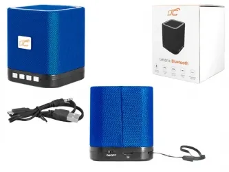Głośnik Bluetooth LTC KOSTKA  z radiem FM AUX microSD - niebieski