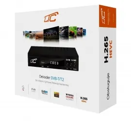 Tuner cyfrowy LTC  DVB-T2 H.265 HEVC z programowalnym pilotem