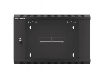Szafa instalacyjna RACK wisząca 19'' 6U 570x600 drzwi szklane Lanberg  - czarna