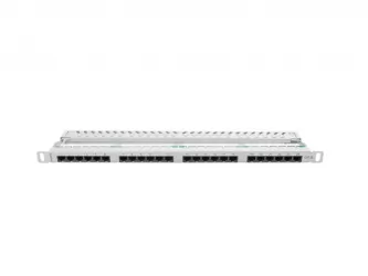 Patch panel 24x port 0.5U LANBERG do szafy RACK 19&quot; KAT.5E szary