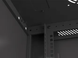 Szafa instalacyjna RACK V2 wisząca 19'' 6U 600x450 drzwi szklane Lanberg  - czarna