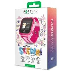 Zegarek smartwatch Forever KW-300 dla dzieci z lokalizatorem GPS WIFI SOS różowy
